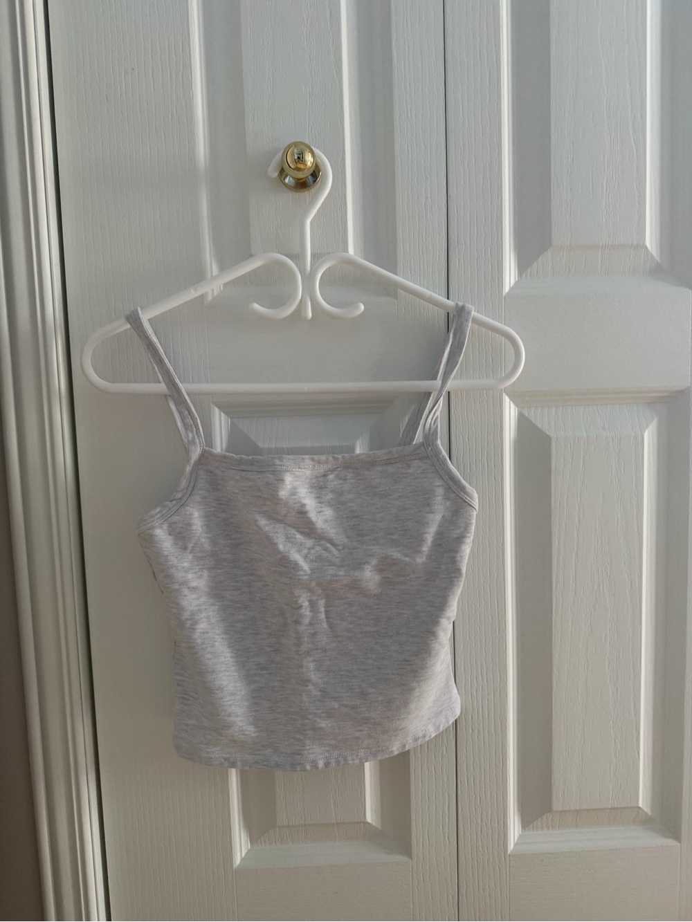 Garage Light Gray Ribbed Cropped Camisole